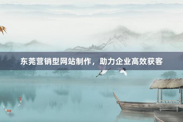 东莞营销型网站制作，助力企业高效获客